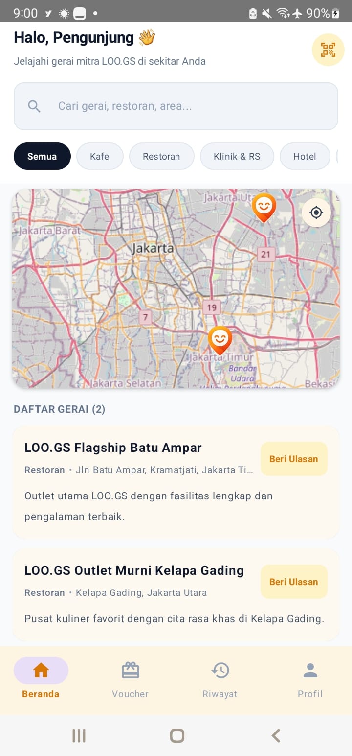 loo.gs Feedback Customer App